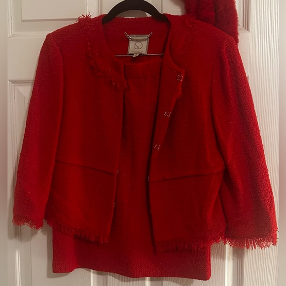 St. John Knit Couture Fantasy Knit size 4 Shimmer Suit - Picture 5 of 8